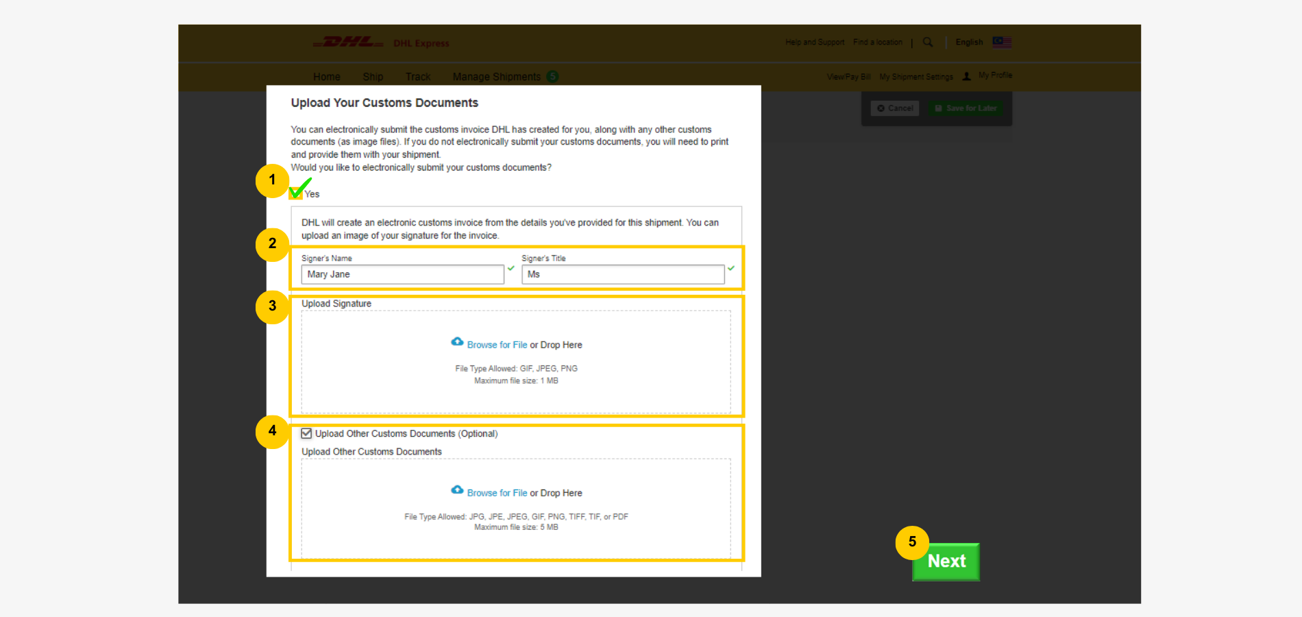 Import Shipment Customs Document Upload Import Shipment Customs Document Upload