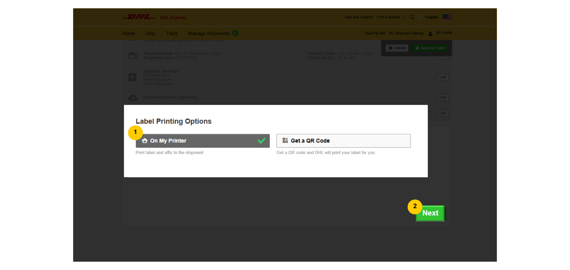 Export Guide-Pickup-printing option Export Guide-Pickup-printing option