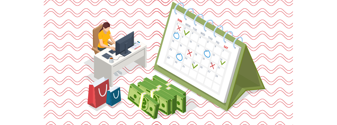 graphic of shopping activities
