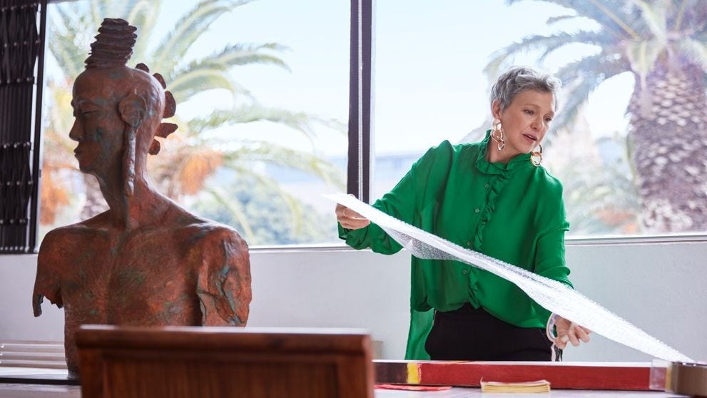 Preparing Sri Lankan artwork and sculptures for shipping internationally