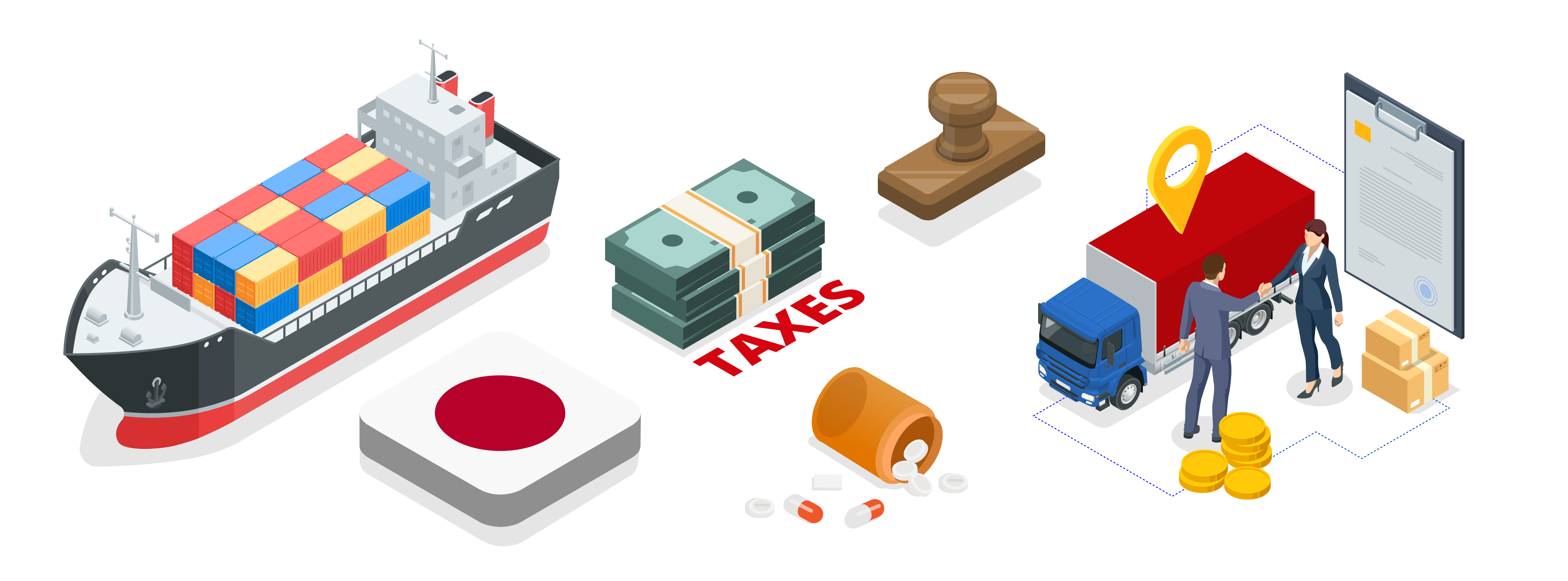 Graphic image of shipping tax information