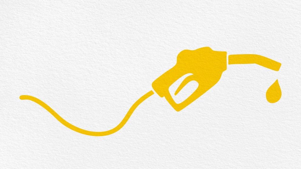 graphic image of a petrol pump