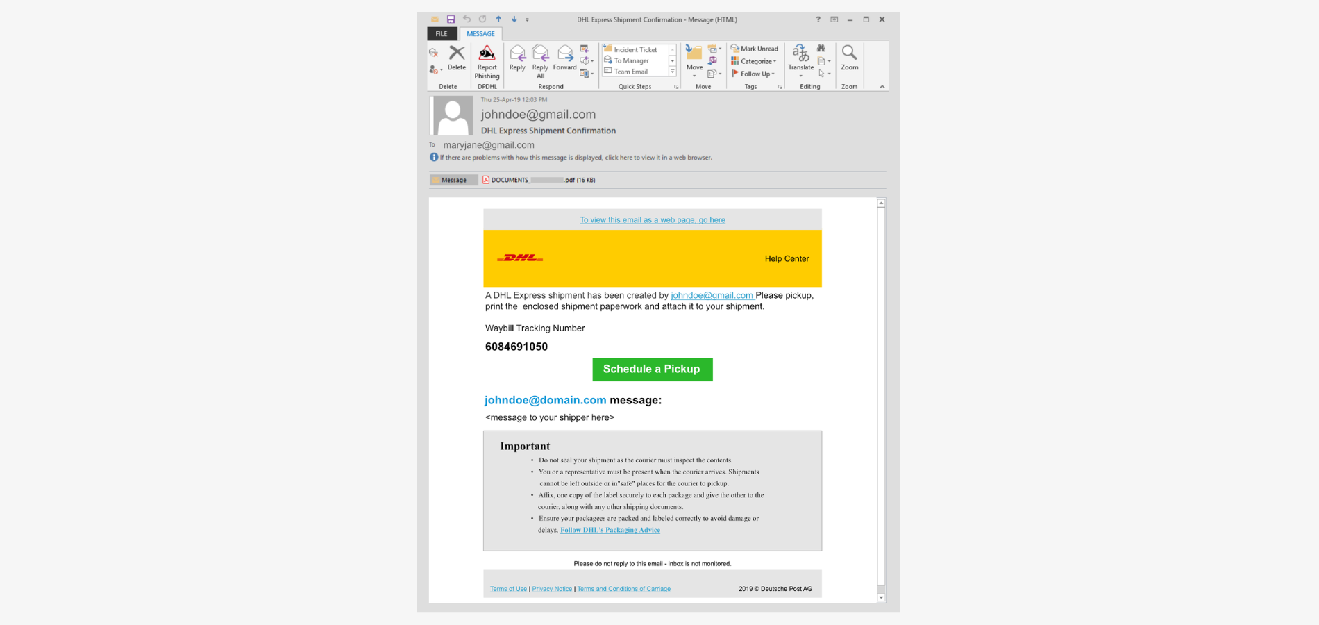 Import Shipment Confirmation Email Import Shipment Confirmation Email