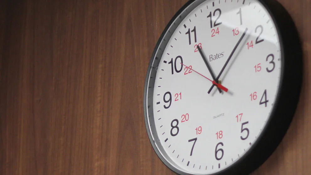 clock on a wall