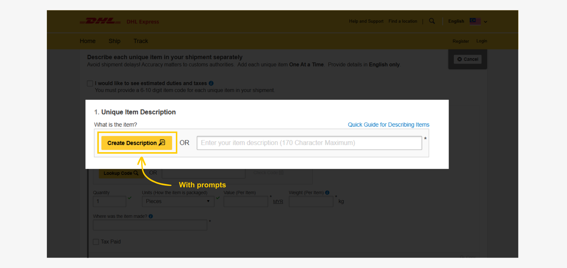 Export Guide-Package-Package-Description-Prompts Export Guide-Package-Package-Description-Prompts