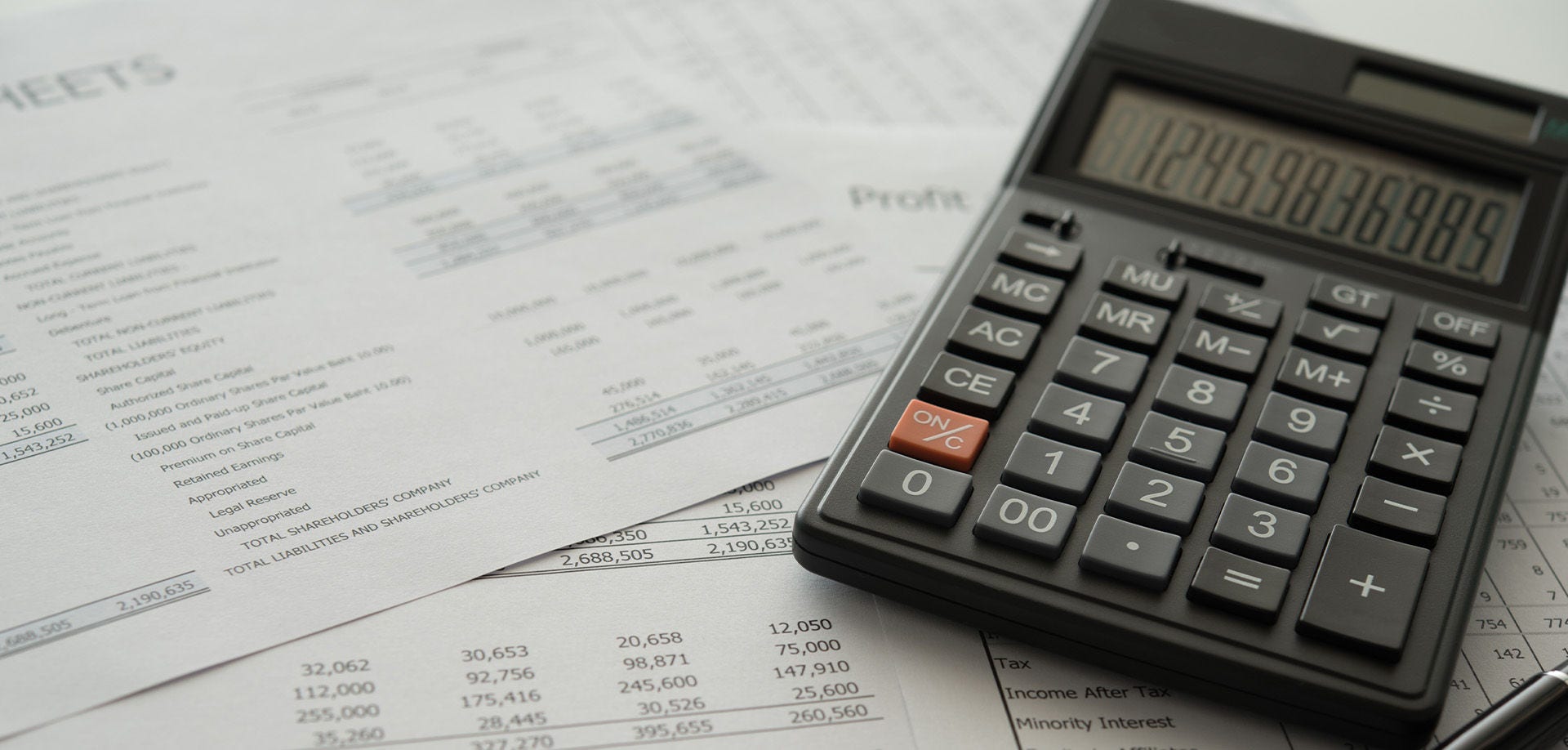 calculator on papers