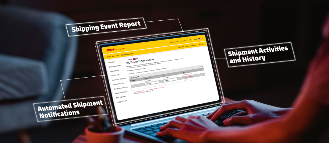 DHL Express Proview Interface