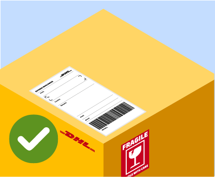 DHL yellow box