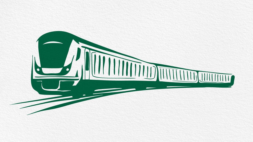 Graphic image of freight train
