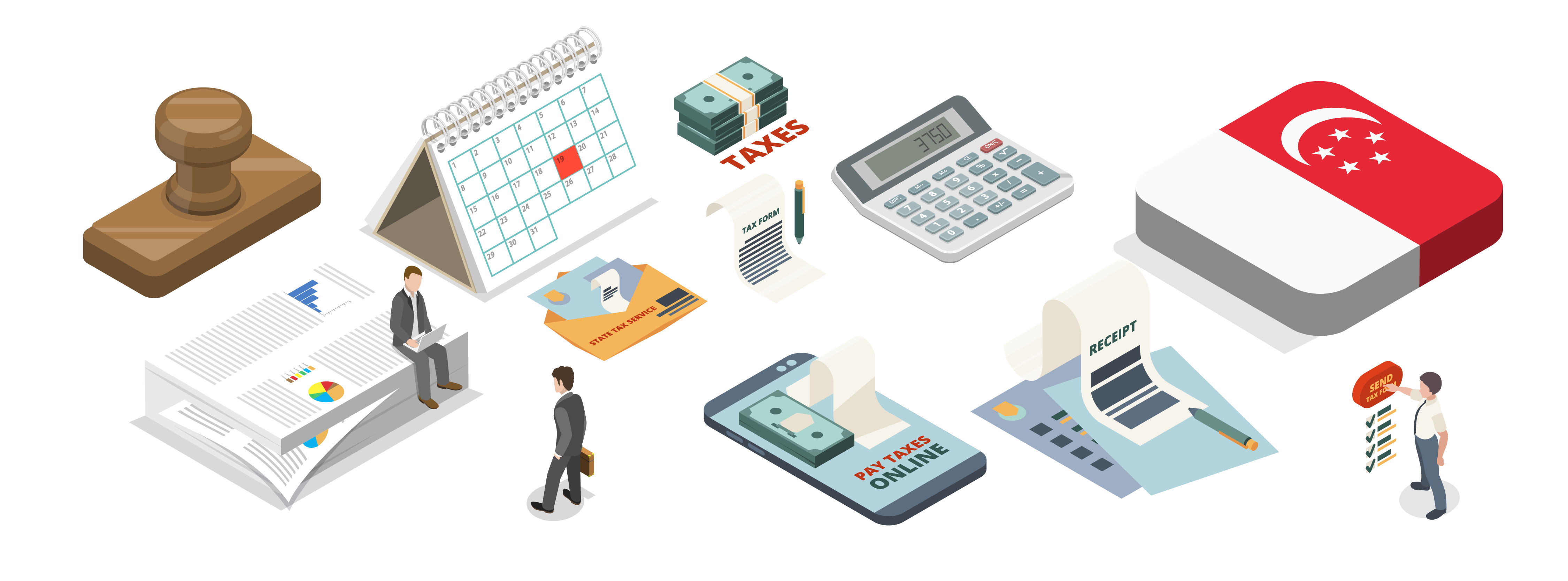 Graphic image of tax activities