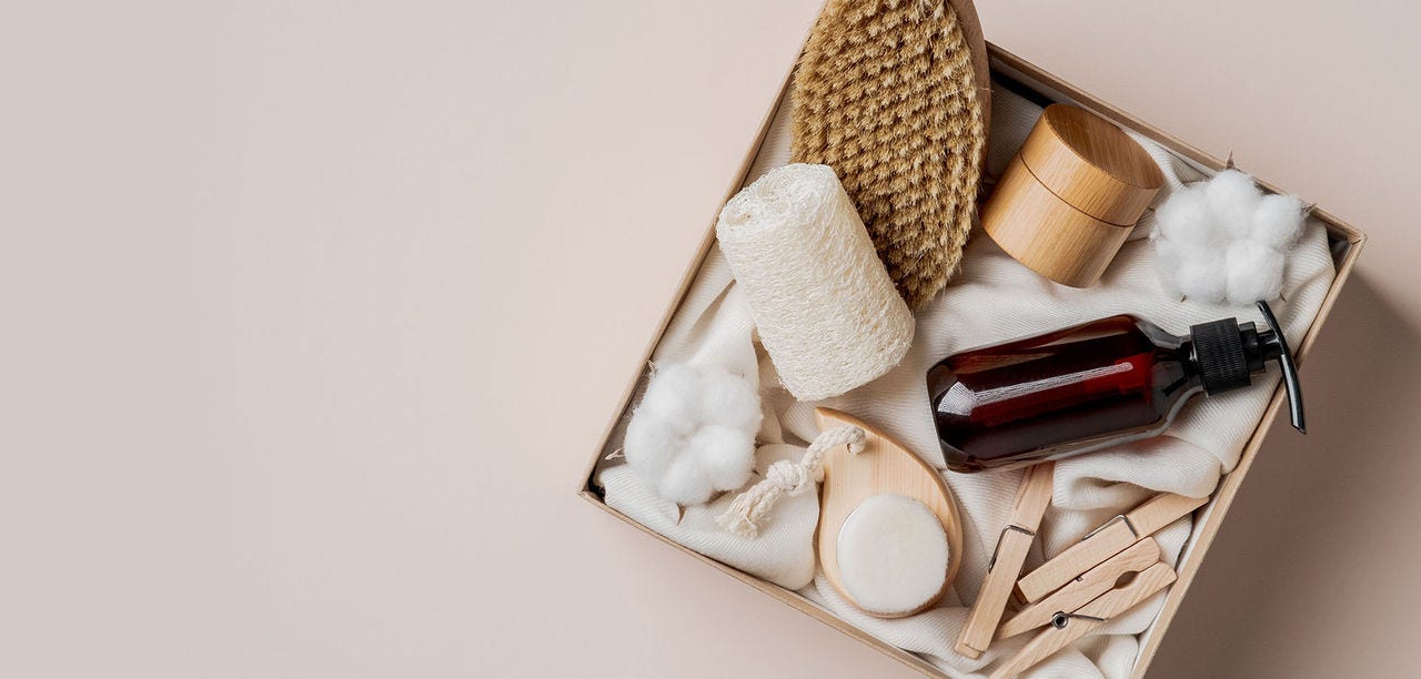 cosmetics in a box