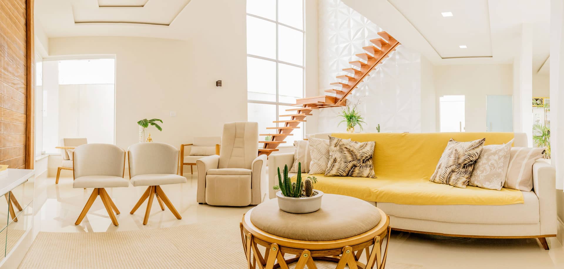 furnished living room