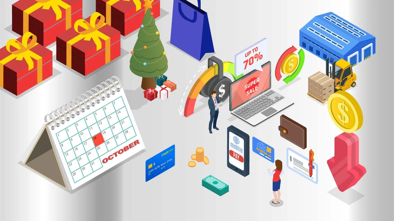 graphic of shopping activities