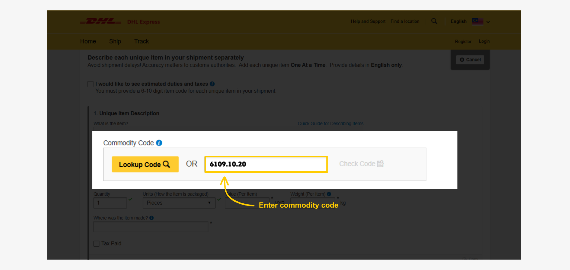 Export Guide-Package-Package-Commodity Code-Manual Export Guide-Package-Package-Commodity Code-Manual