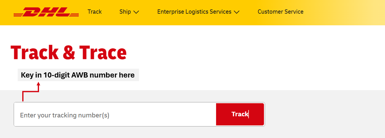 how to track dhl airway bill