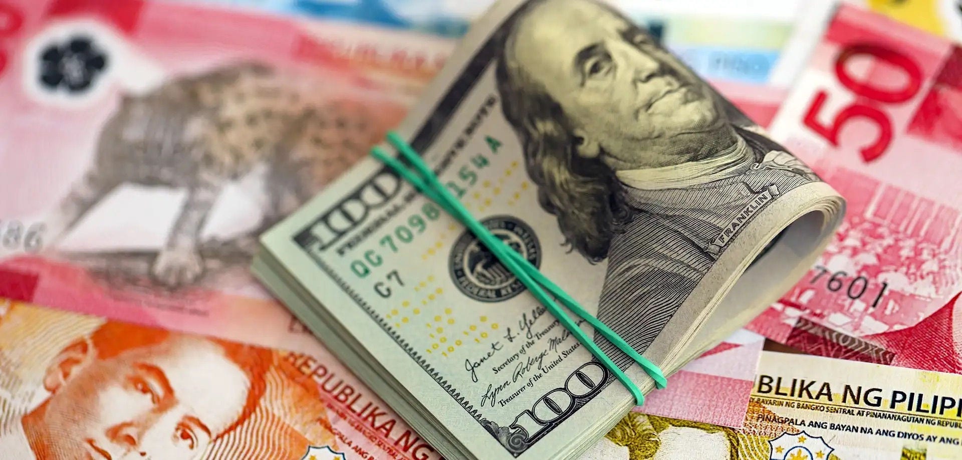 Dollar exchange rate chart on screen next to import documents