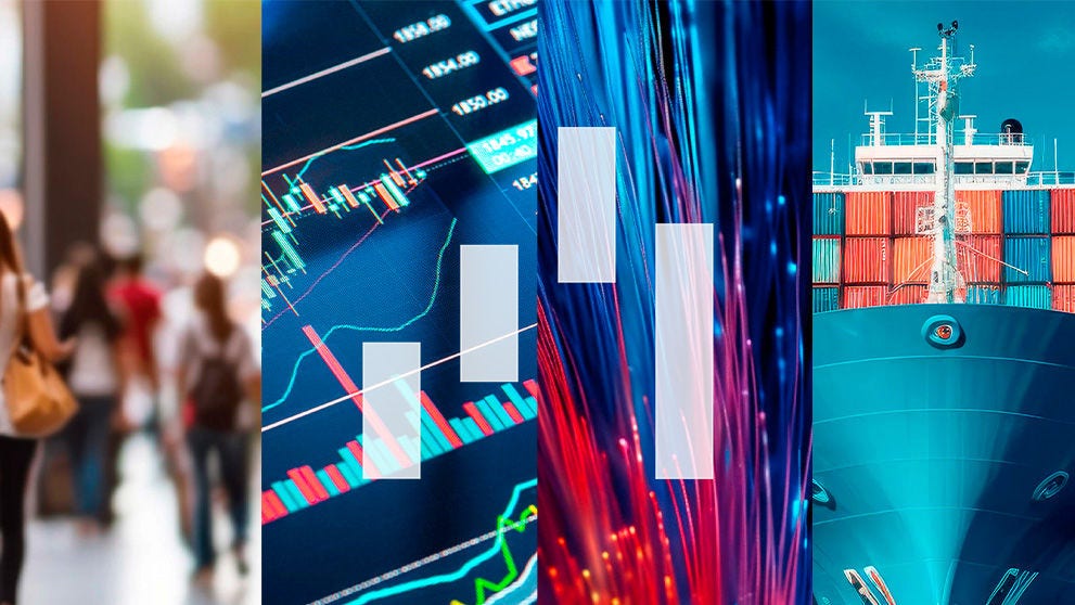 collage of ship, people, and graphs