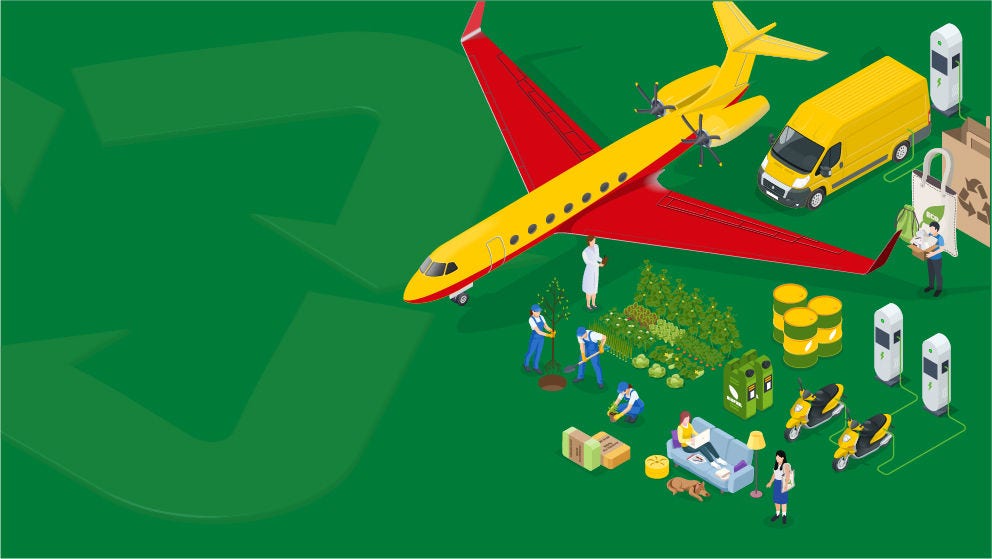 صورة مصورة للهدايا وأنشطة لوجستيات DHL