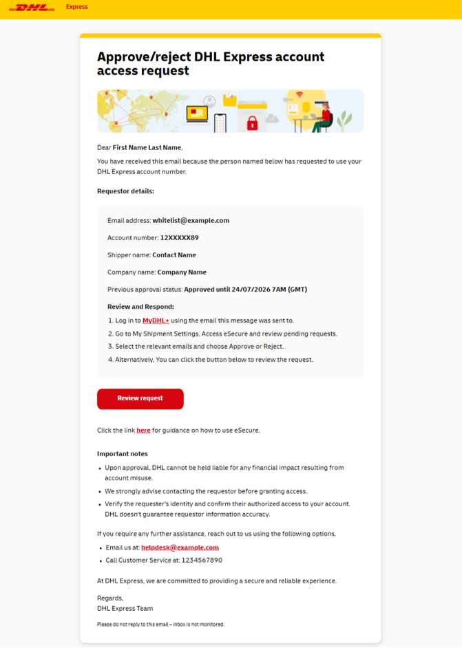 ApprovalRequestToCustomerAdmin
