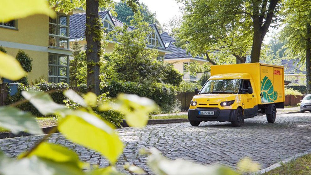 DHL van on a road