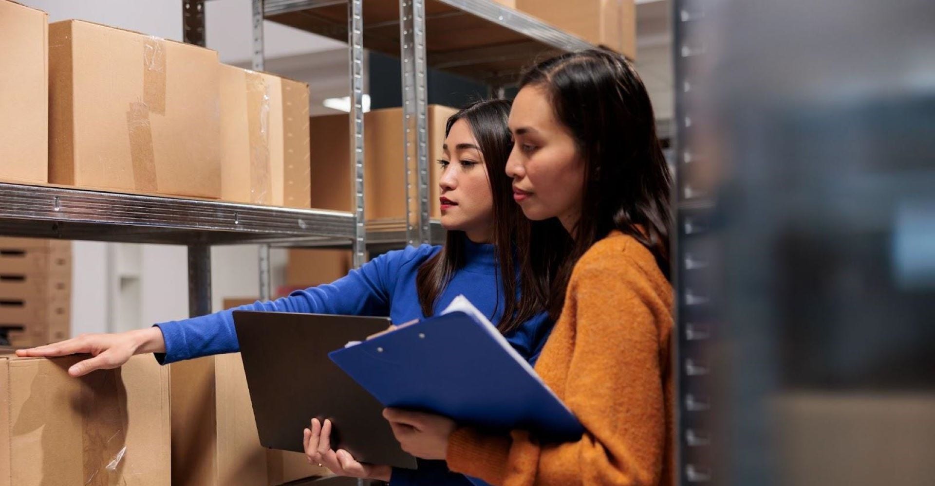 e-commerce workers ensuring proper inventory management in a warehouse