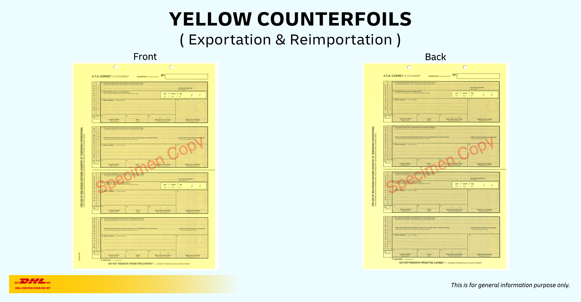 Exportation Counterfoil ATA Carnet