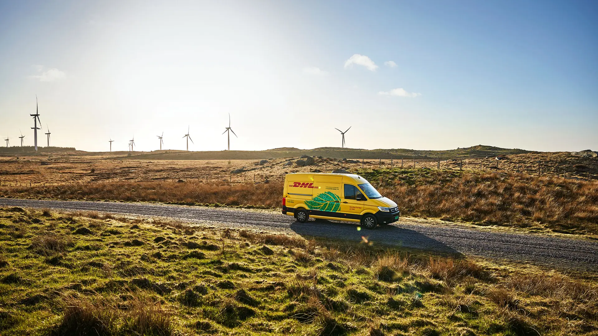 DHL van on a road