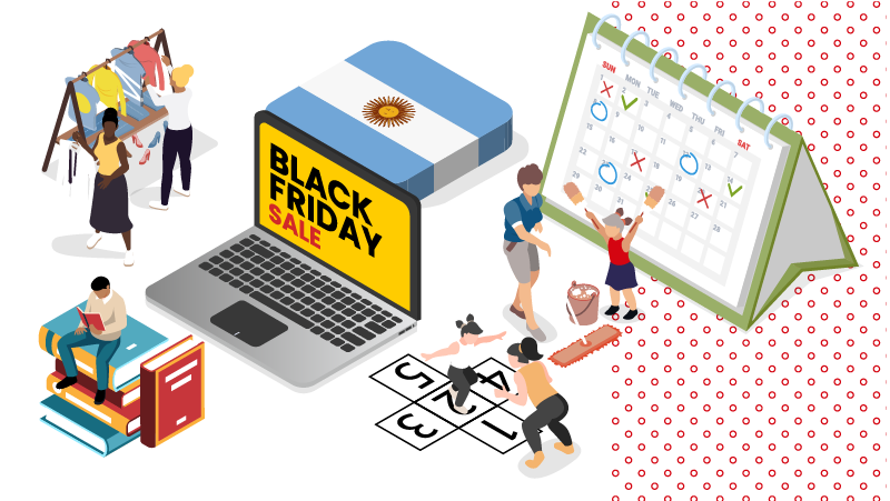 graphic of shopping activities