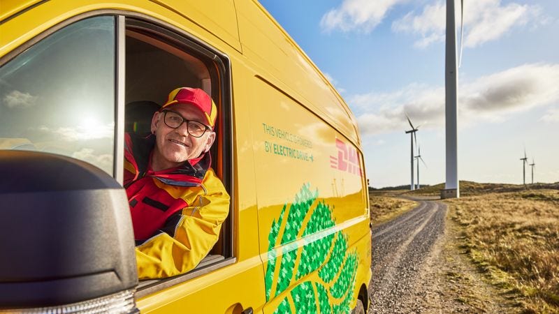 dhl gogreen plus electric vehicle for scope 3 emission reduction