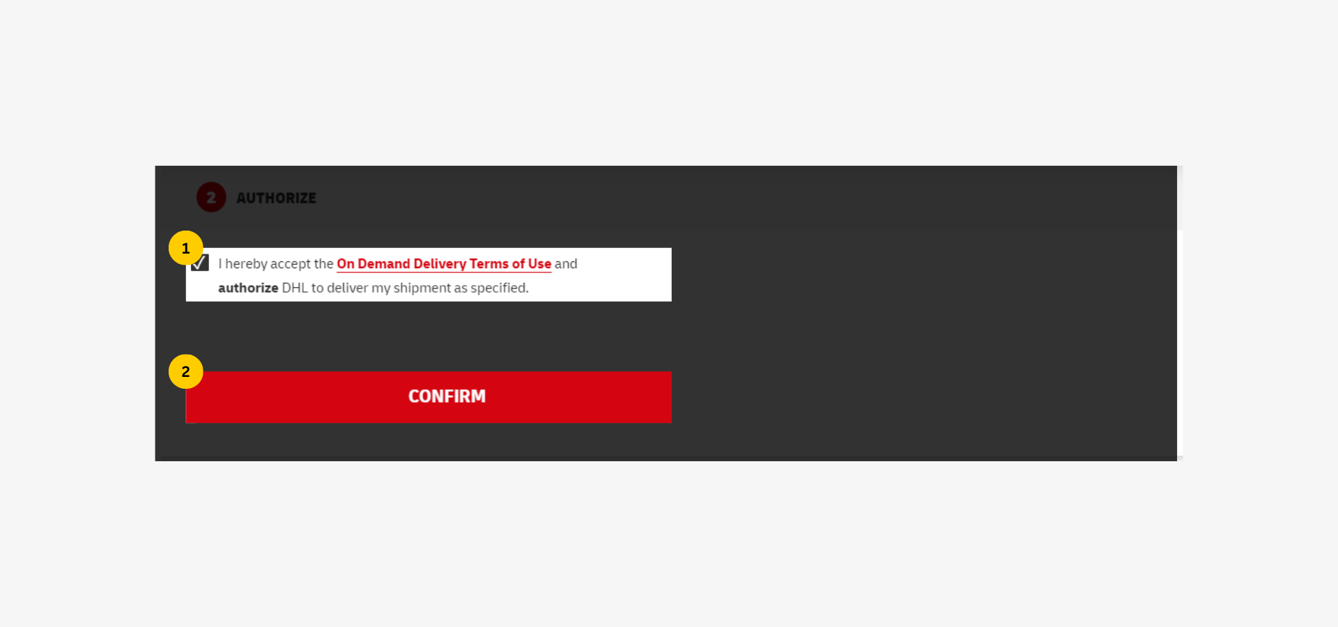 ODD  On Demand Delivery - odd vacation hold authorization