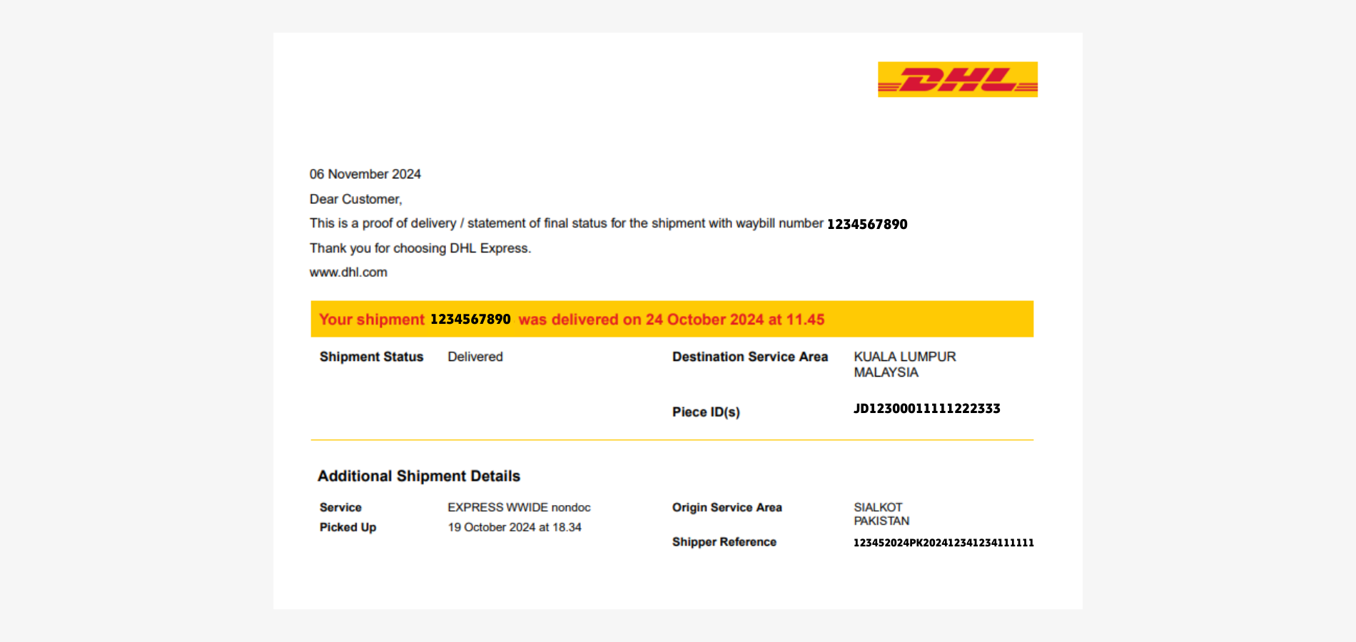 Get DHL Proof of Delivery Guide - View POD without Signature Sample Get DHL Proof of Delivery Guide - View POD without Signature Sample