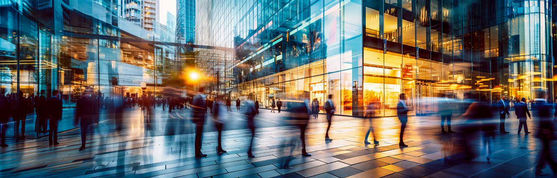busy street at central business district