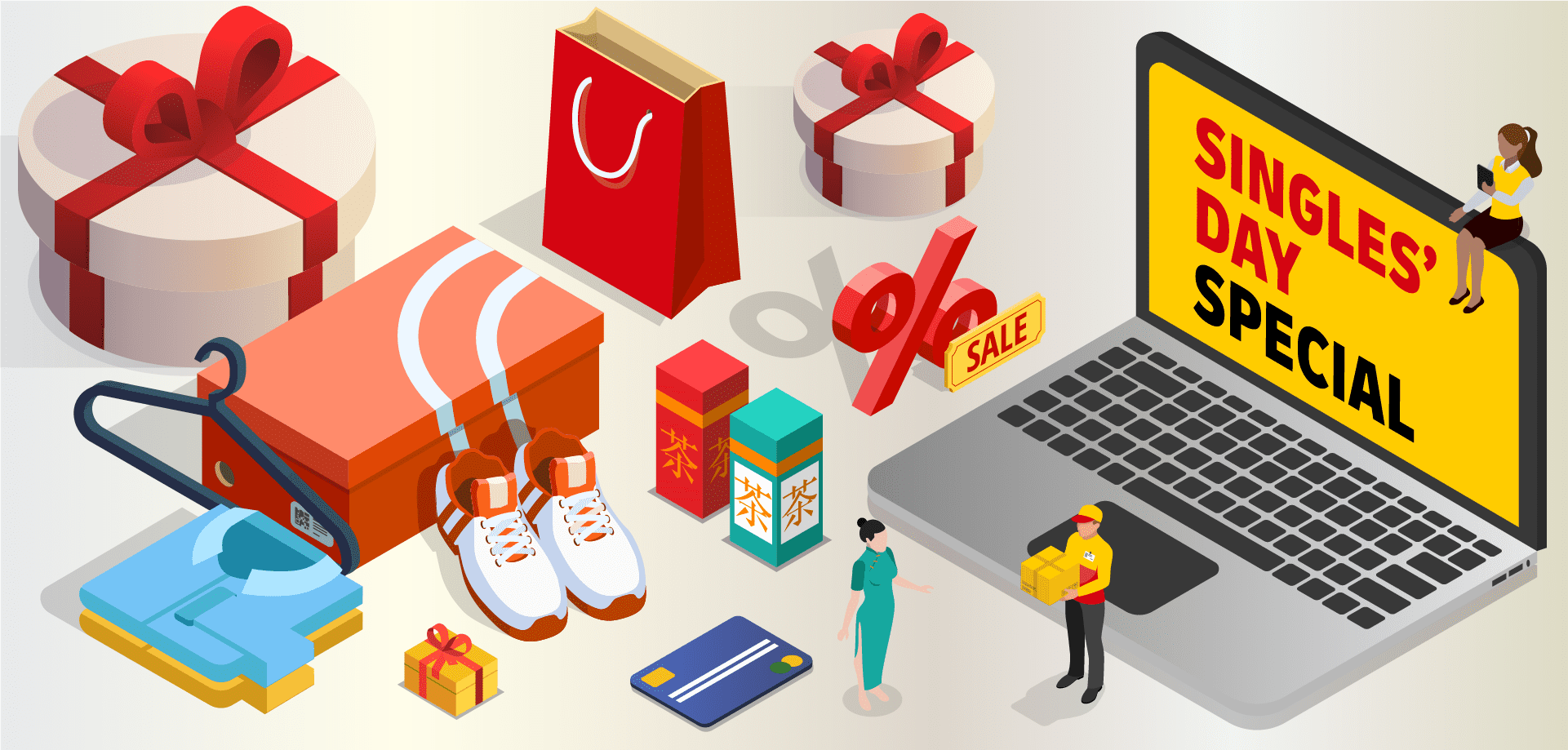 graphic image of singles day graphics