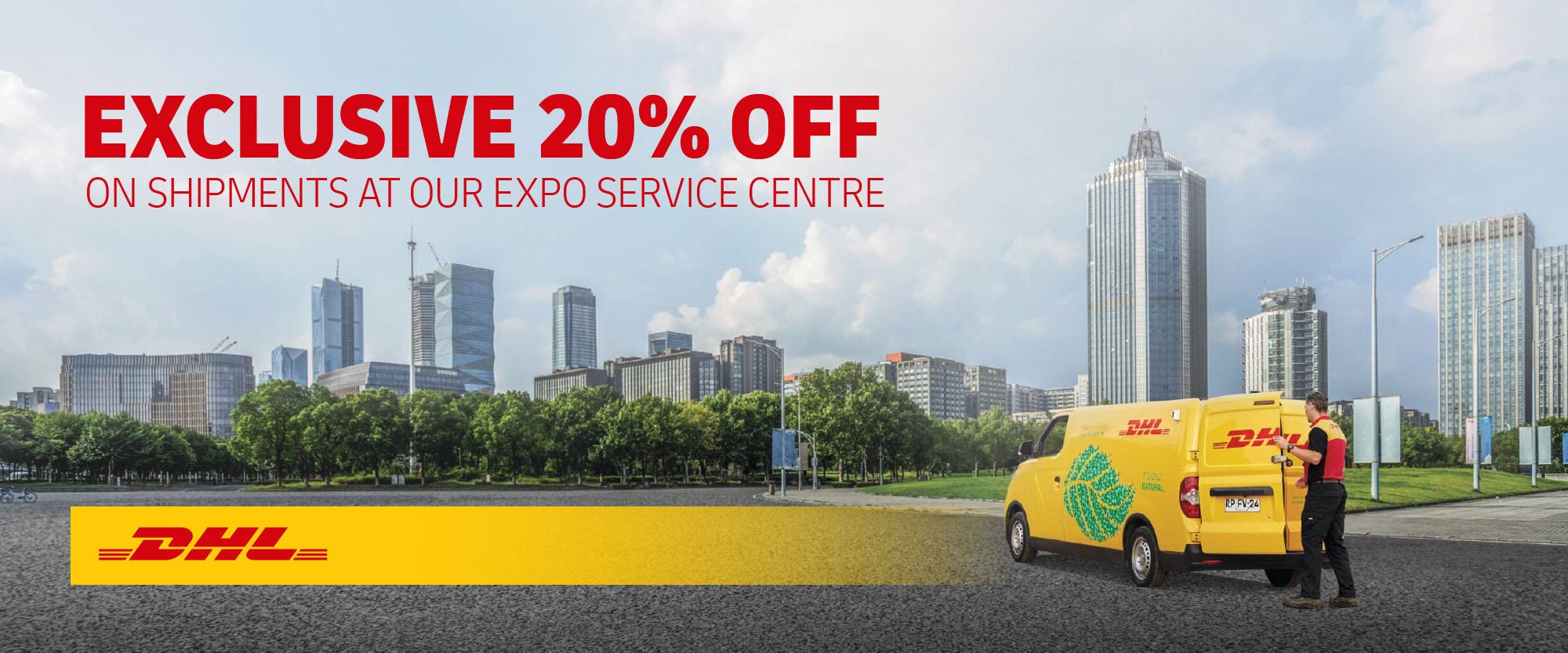 20% off shipments at Expo service centre