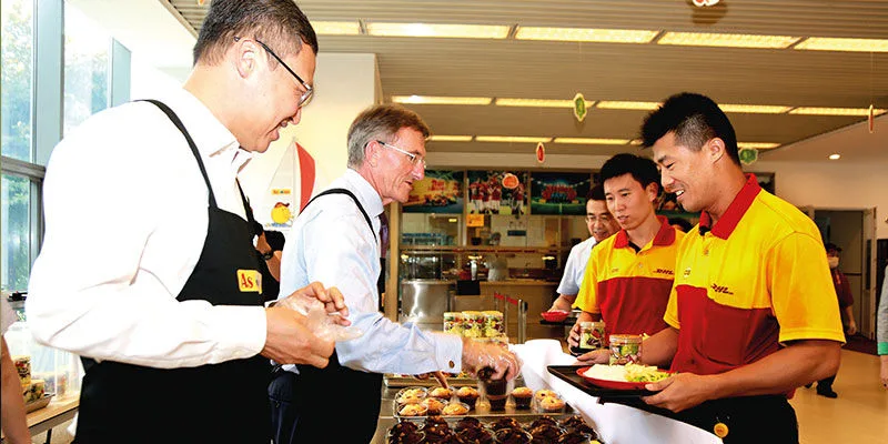 DHL Ken Allen serving DHL employees