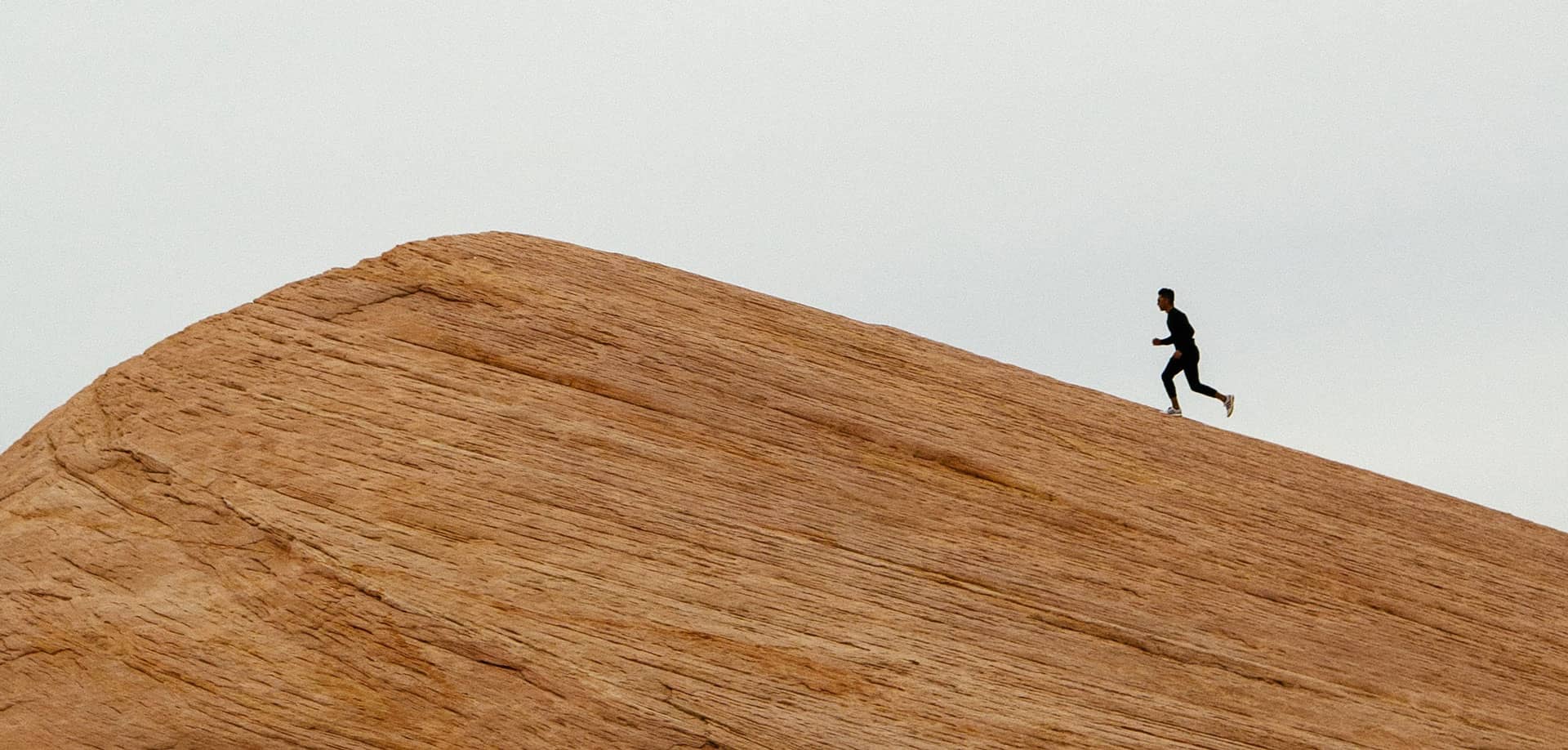 runner on a mountain