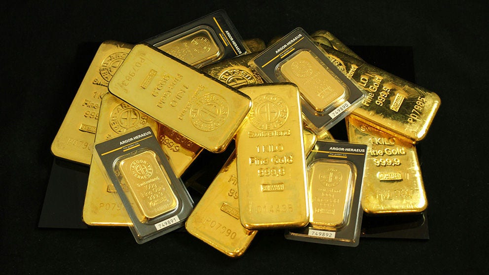 Close-up Photo of Gold Bars