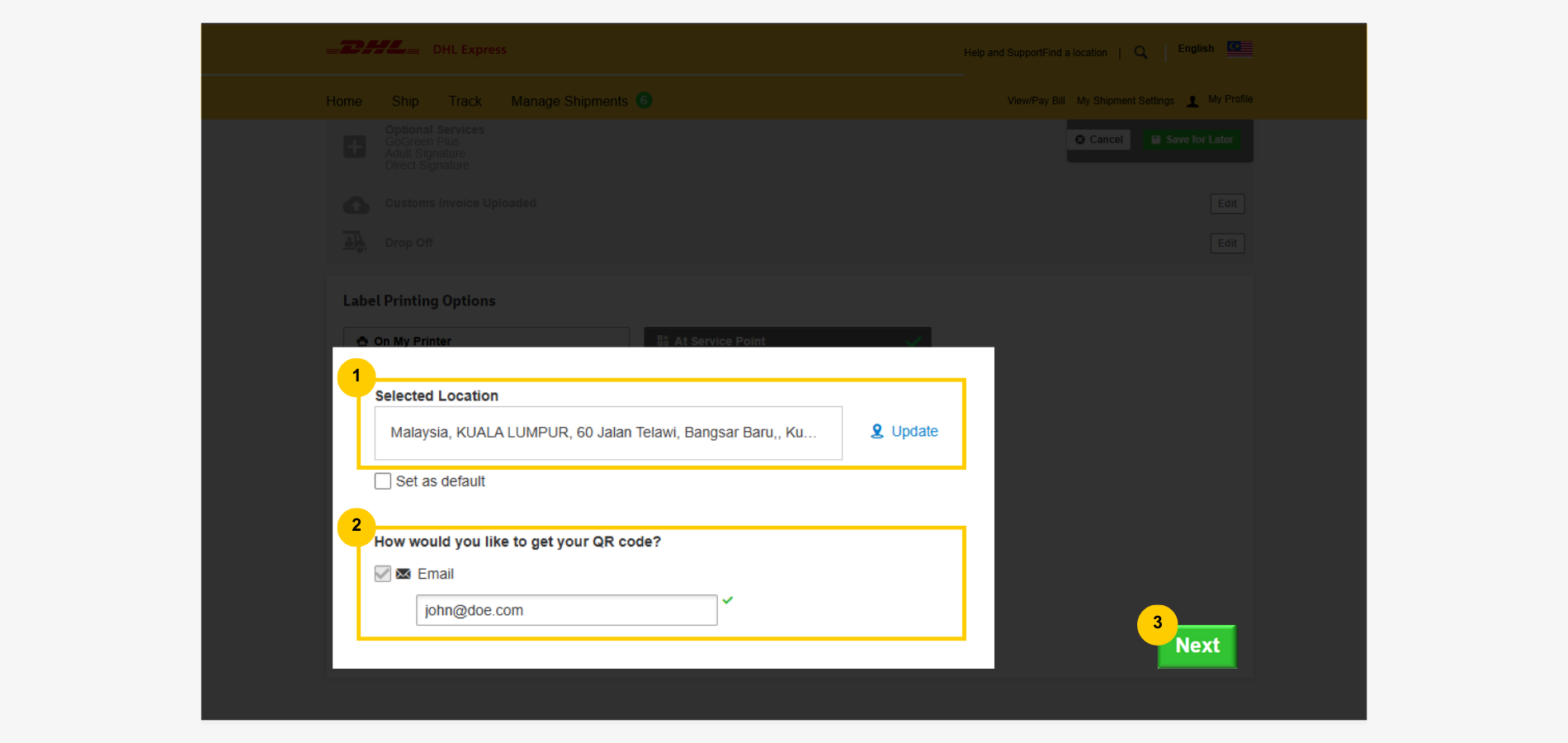 Export Guide-Shipment-Drop Off Export Guide-Shipment-Drop Off
