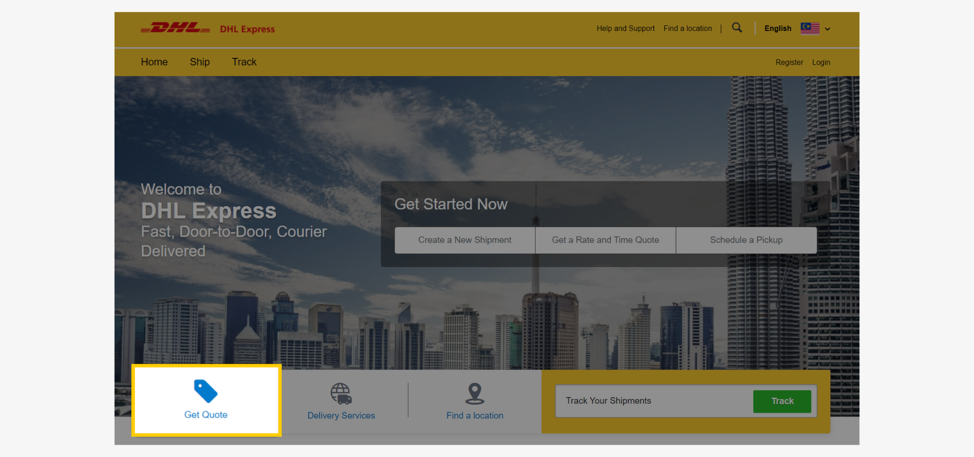 Check DHL International Shipping Rate