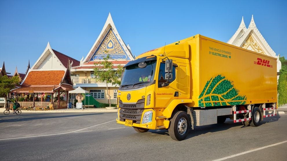 Electric DHL Express service truck