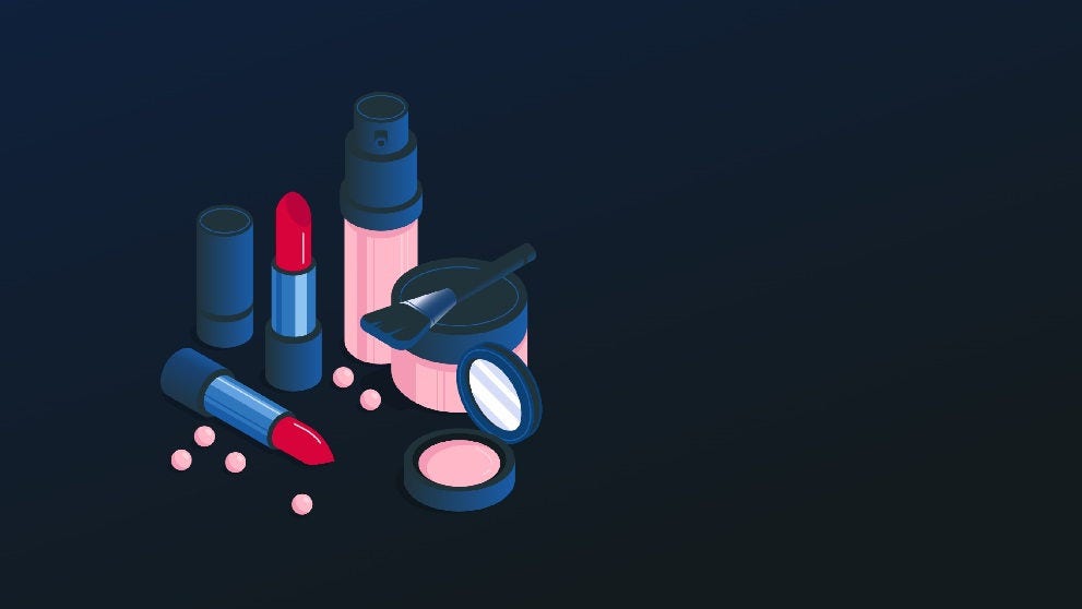 graphic of cosmetics