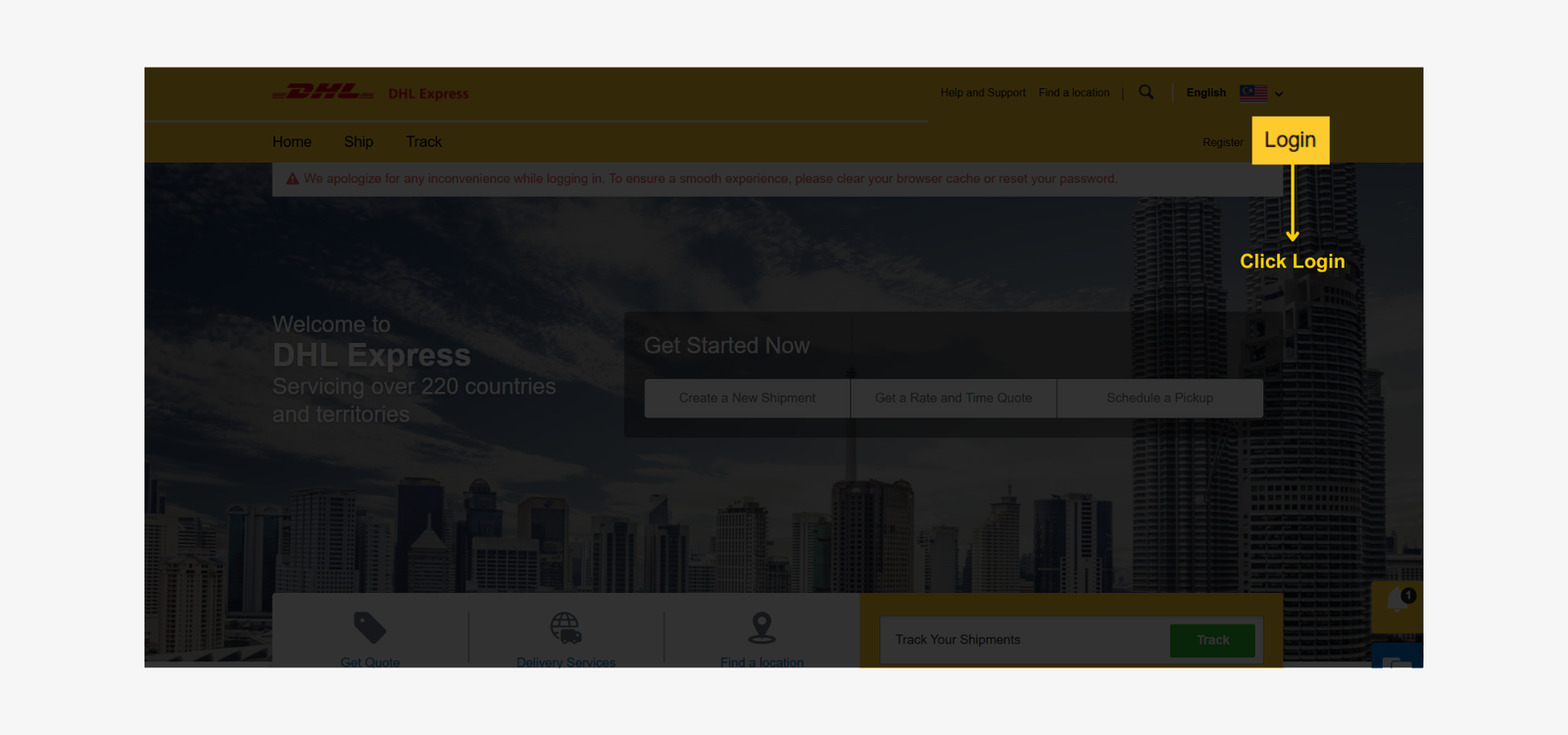 How to Reset MyDHL+ Password