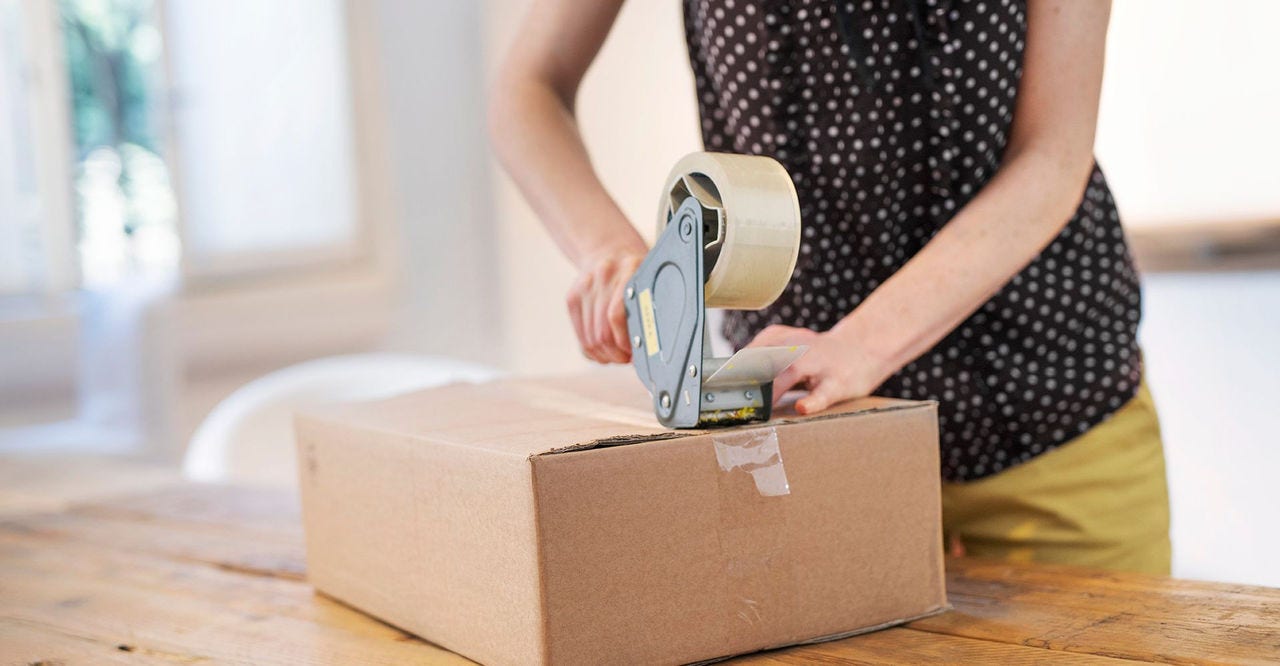 packing household items for one-time shipping