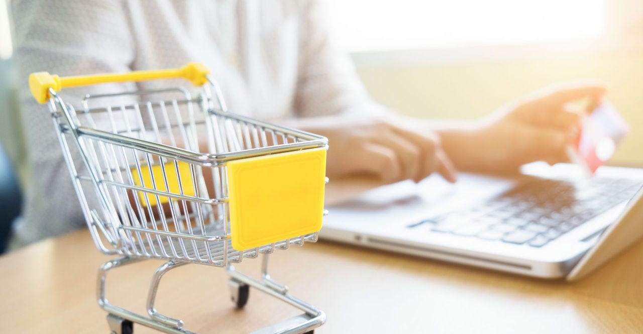 A customer engaging in cross-border e-commerce
