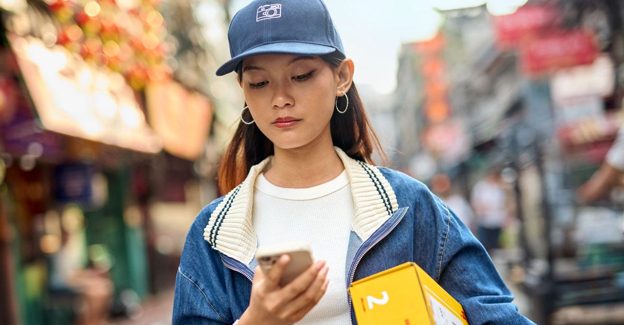Gen Z shopping on phone 