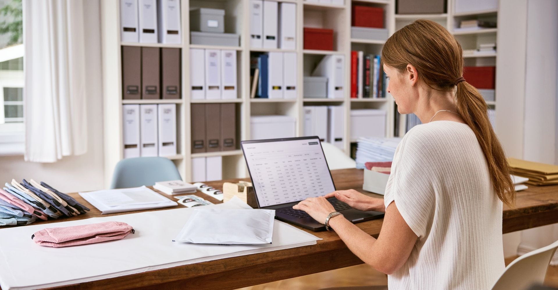 a business owner responding to feedback on her eBay store