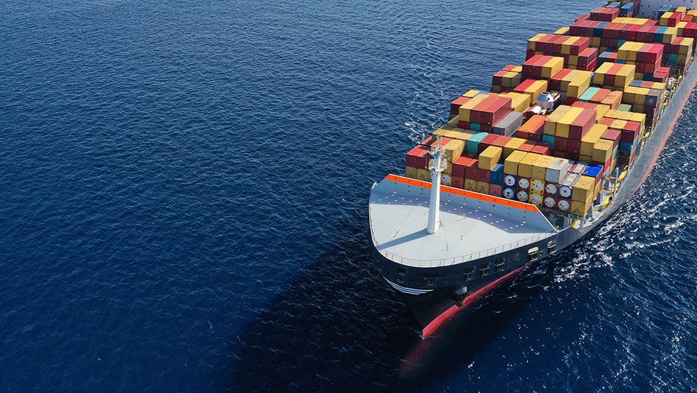 ship carrying containers