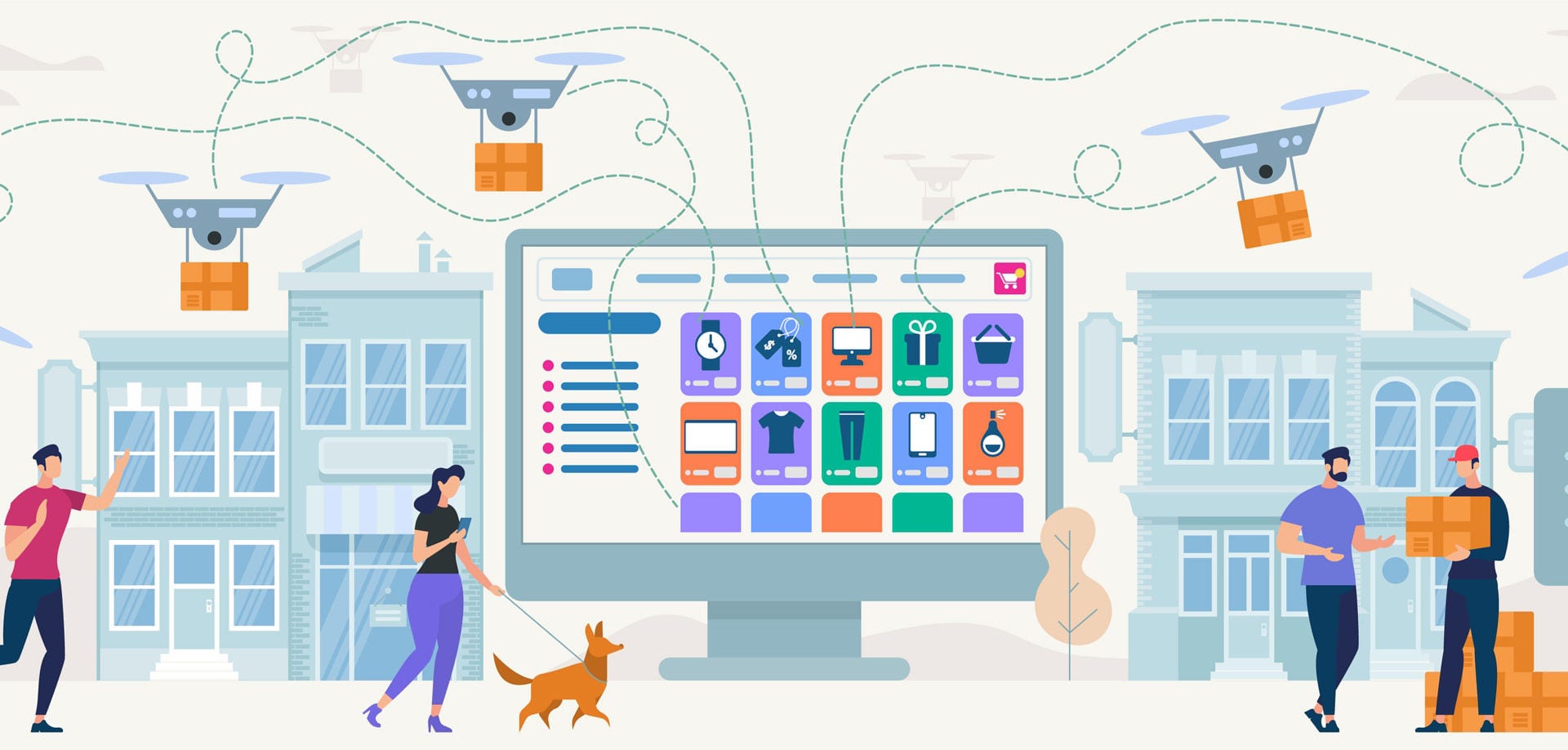 graphic of ecommerce activities