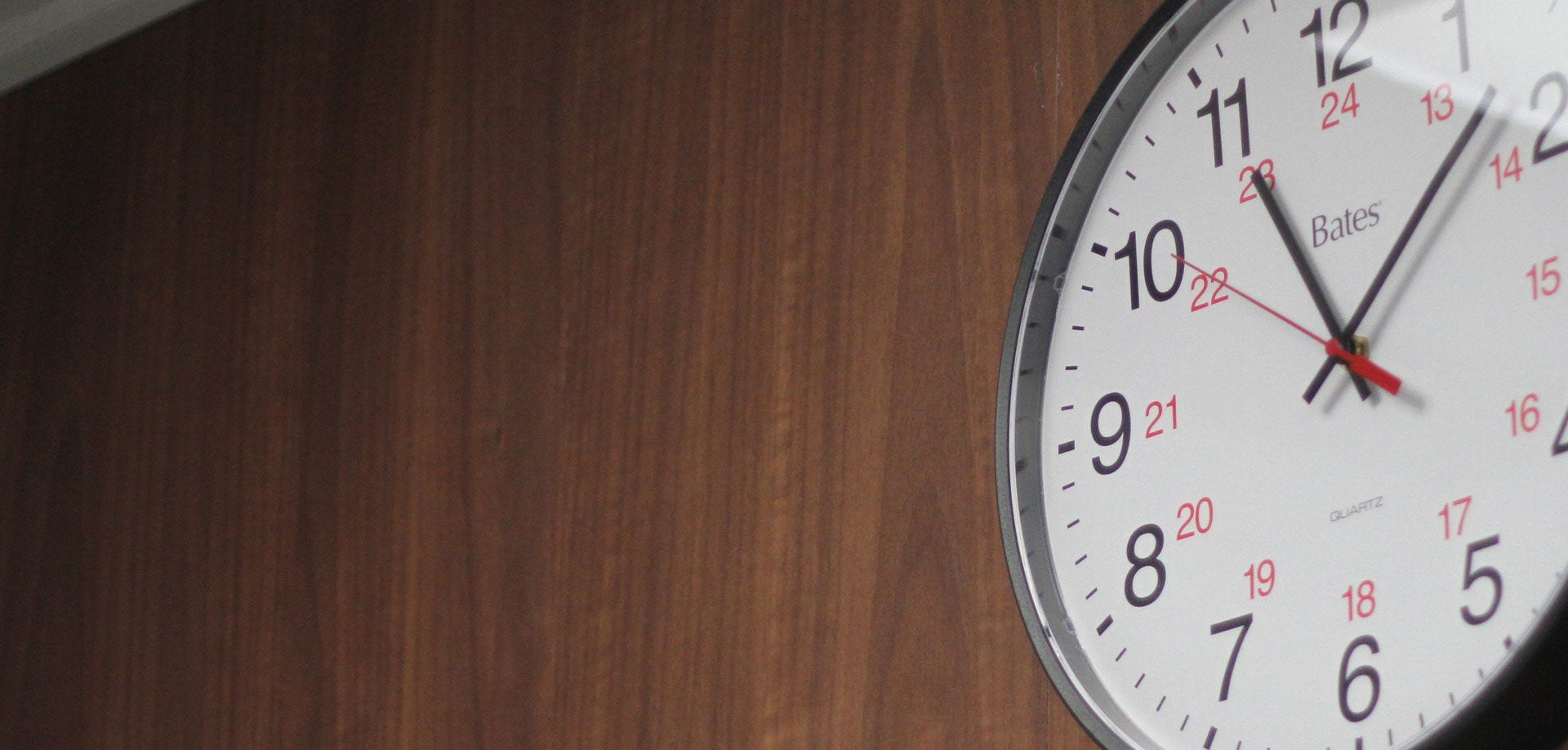clock on a wall