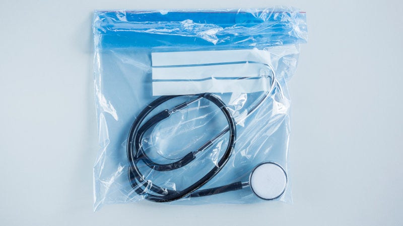 a stethoscope packed for export